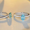 Elegant Oval CZ Sterling Silver Ring