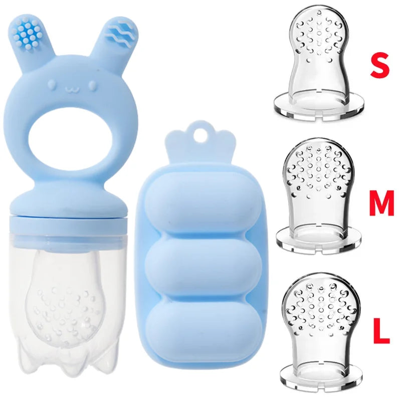 BPA-Free Silicone Baby Food Feeder and Popsicle Mold Set