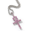 Rainbow Ankh Cross Pendant Necklace