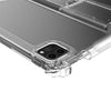 A clear protective case for an iPad showing the back and camera module.