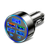 6-in-1 Fast Charging Car Adapter with Digital Display