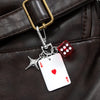 Retro Poker Dice Keychain Charm