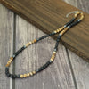 Tiger's Eye & Lava Stone Beaded Necklace