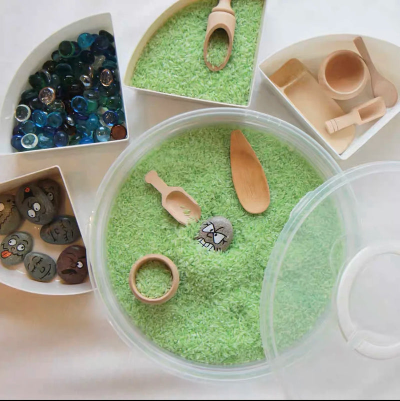 Partitioned Sensory Play Bin for Toddlers