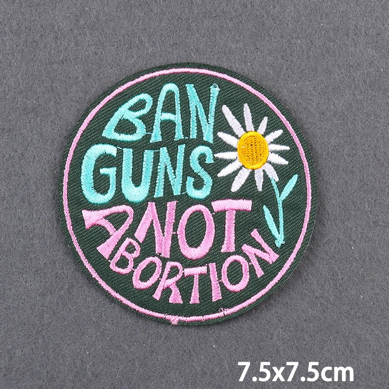 Encouraging Embroidery Iron-On Patches for Clothing and Accessories