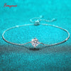 Classic Sterling Silver Moissanite Chain Bracelet