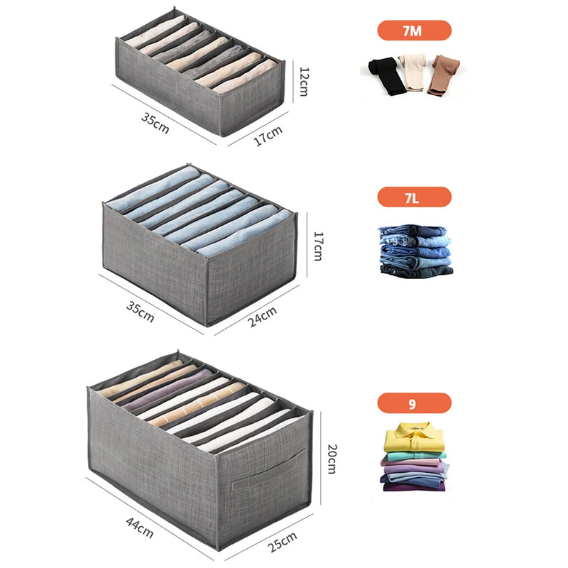 Klappbarer Stoff-Kleiderschrank-Organizer mit Griffen