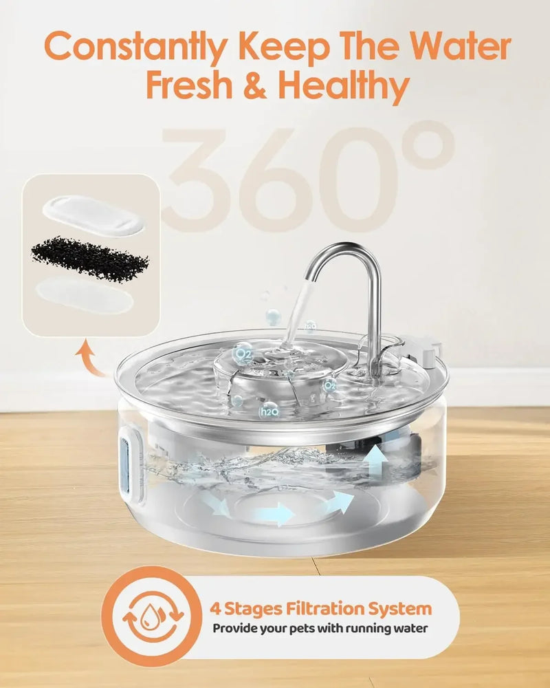 Stainless Steel Cat Water Fountain