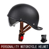 Retro Half Helmet for Men and Women – Lightweight Commuter Cruiser Motorcycle Helmet