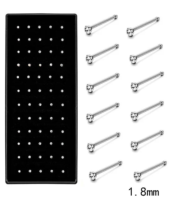 Ensemble de Piercings de Nez en Acier Inoxydable Géométrique