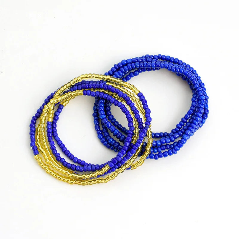 Colorful Elastic Belly Bead Chain Set for Women