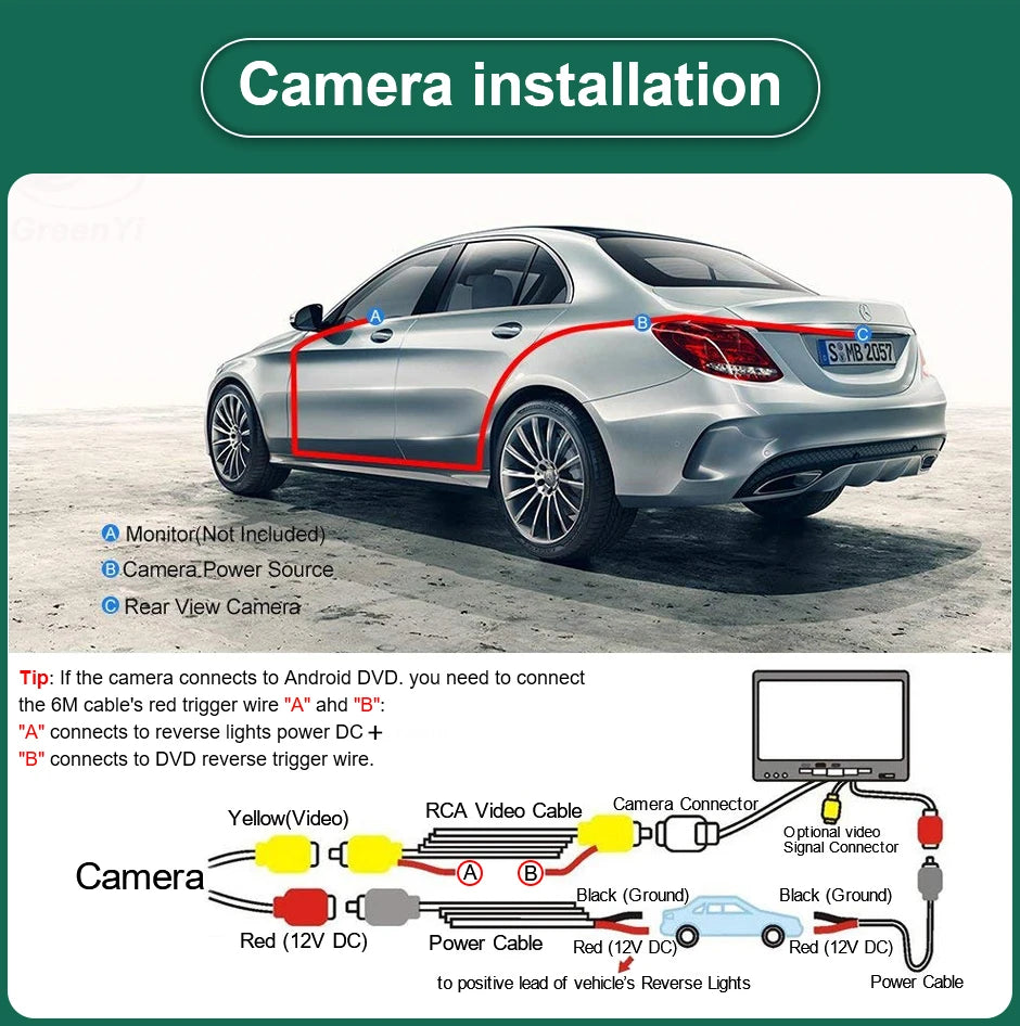 HD Backup Camera with 170° Wide View
