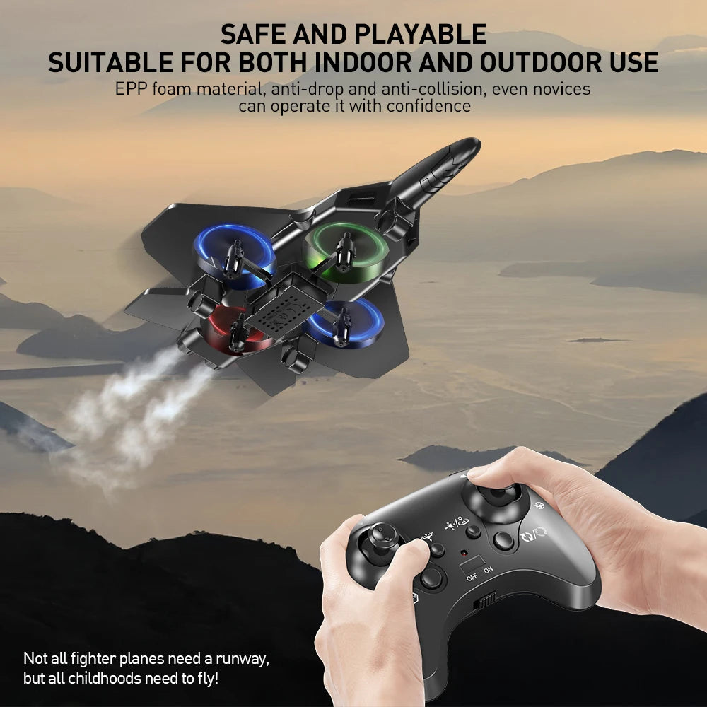 Stunt Foam Glider Drone with LED Lights and Intelligent Hover