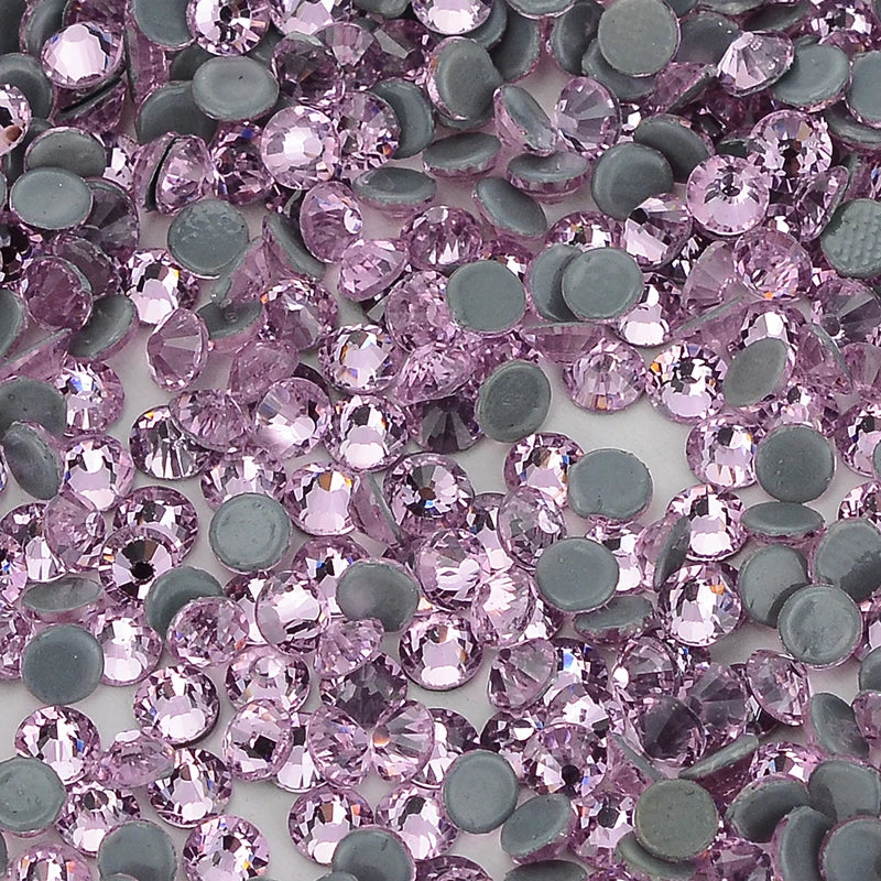 Red Glass Flatback Rhinestones - Multi-Color Glitter Round Crystals for DIY Crafts