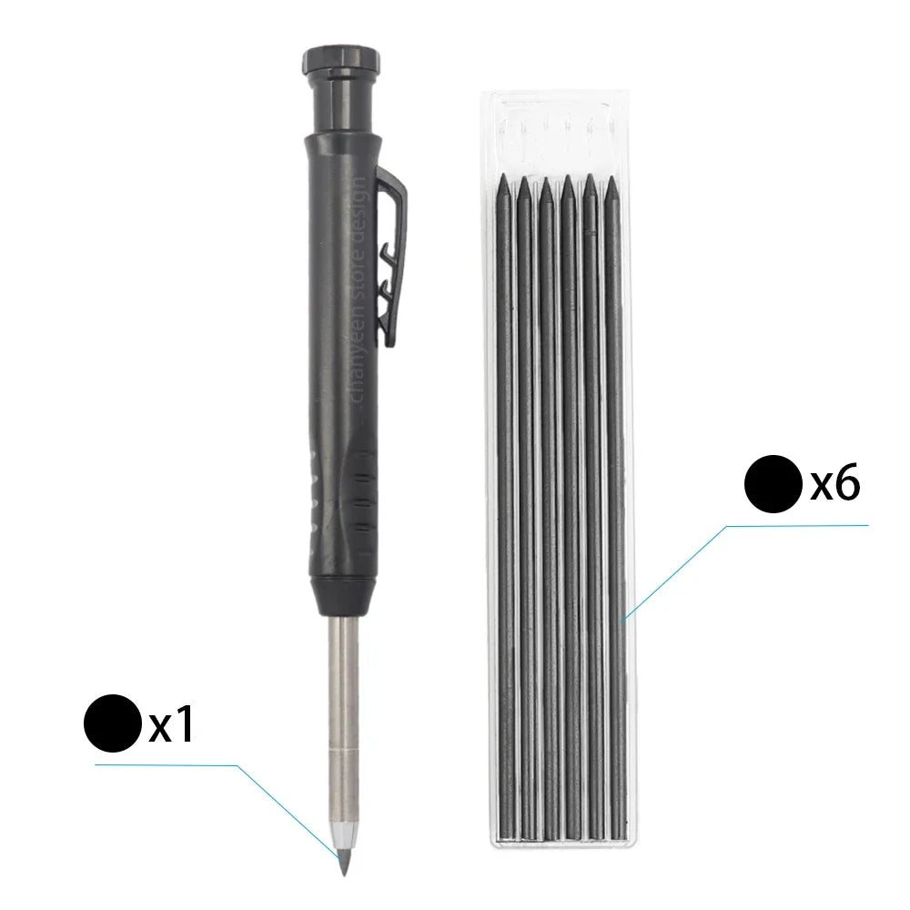 Precision Carpenter's Mechanical Pencil with Integrated Sharpener