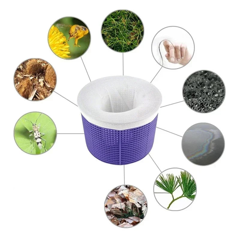 Calcetines Filtro Reutilizables para Skimmer de Piscina