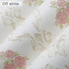 Off white floral wallpaper featuring pink and beige 3D self-adhesive roses and foliage pattern
