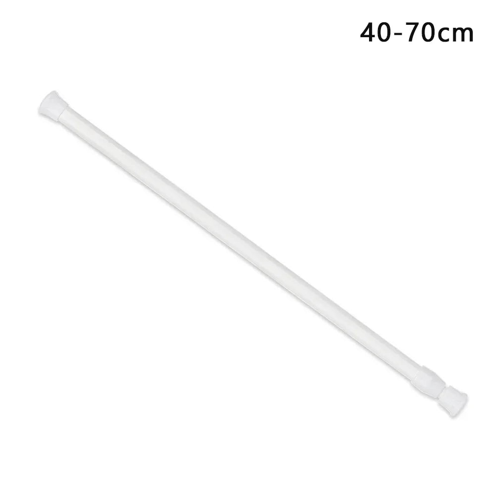 Adjustable Telescopic Curtain Rod with Spring-Loaded Ends