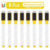 Magnetic Dry-Erase Pens with Refillable Ink, 8 Colors