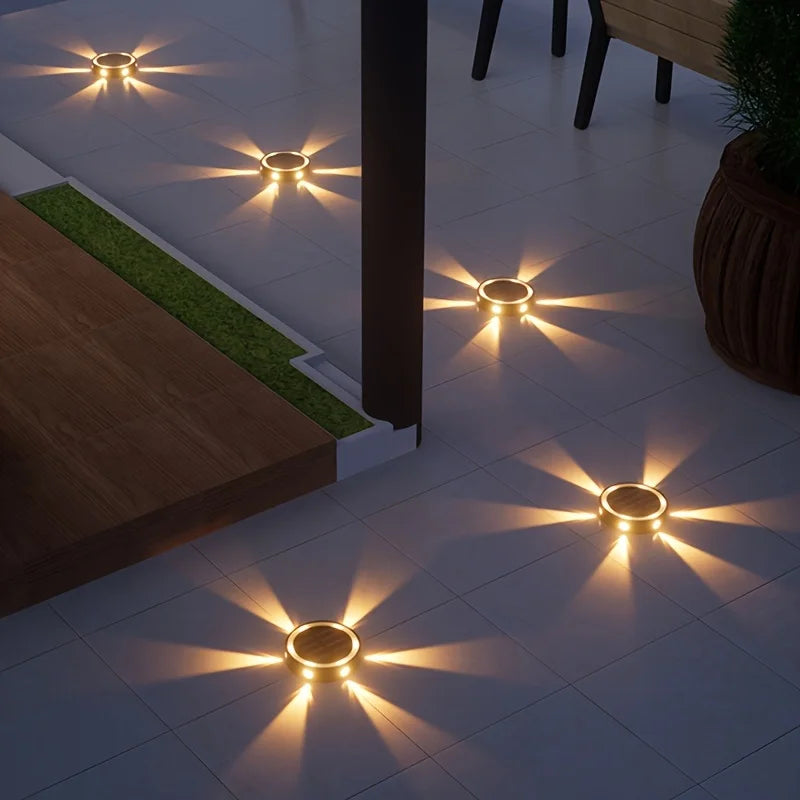 Set of 4 Waterproof Solar Landscape Lights