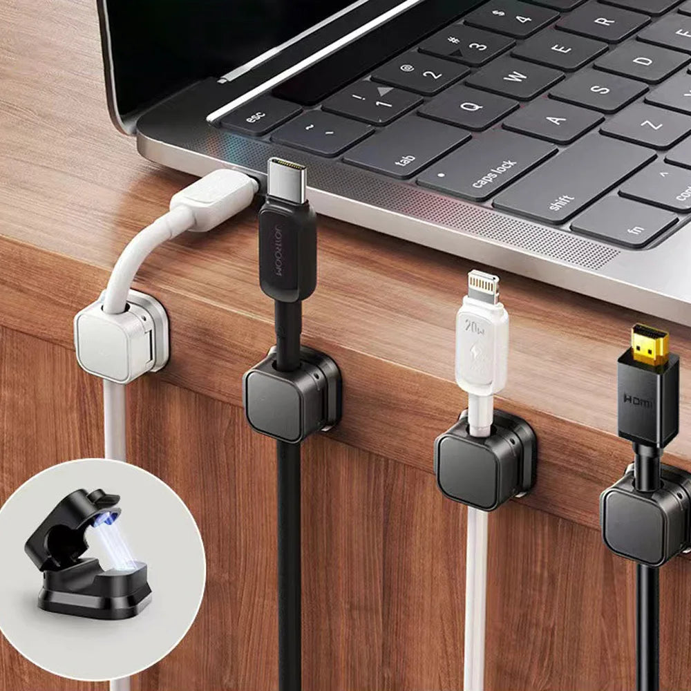 Magnetic Cable Clips for Desk Organization (12-Pack)