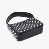 Black Rivet Shoulder Bag with Motorcycle Edge