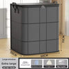 Foldable Large-Capacity Clothes Storage Bag with Handles and Double Zipper
