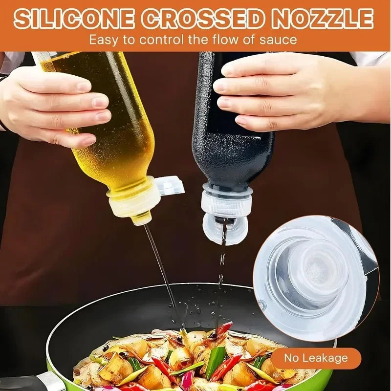Plastic Squeeze Bottle for Oil, Salad Dressing & BBQ Sauce