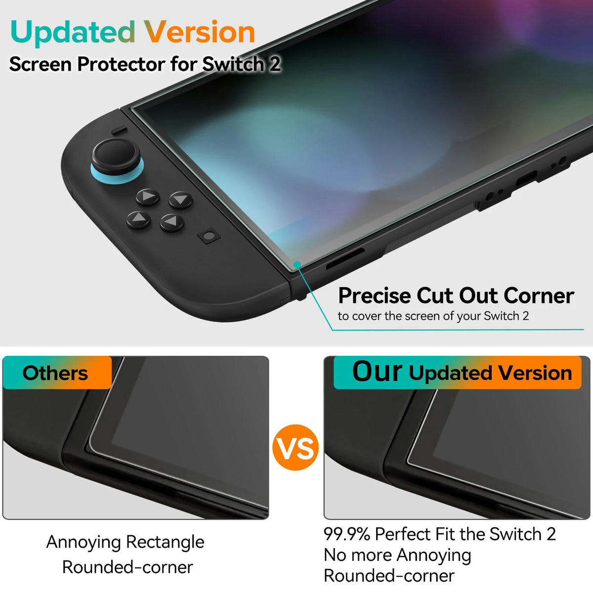 Tempered Glass Screen Protector for Nintendo Switch 2