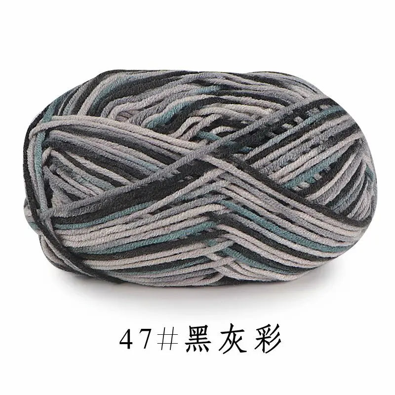 Section-Dyed Milk Cotton Yarn for Knitting and Crochet