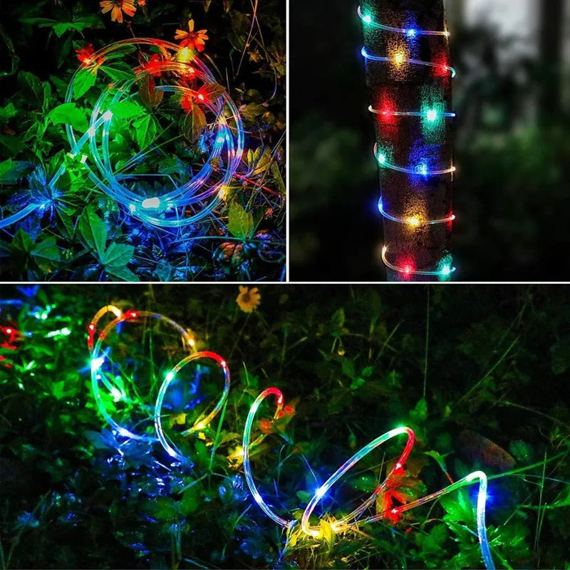 Solarbetriebene LED-Kerzenlichterkette
