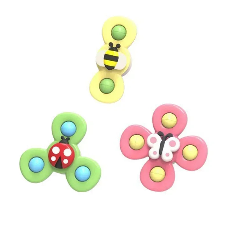 Suction Cup Spinning Bath Toys for Babies (Set of 3)