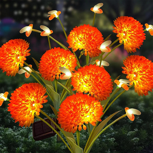 Solar-Powered Swinging Bee Garden Light