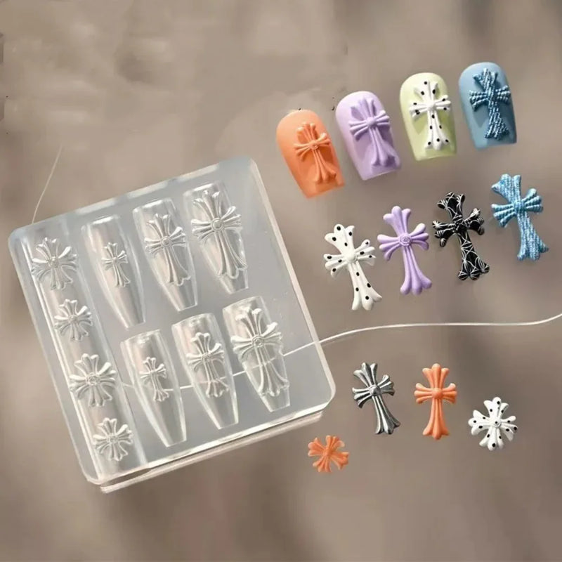 3D Silicone Nail Art Molds for DIY Manicure