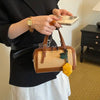 Woven PU Crossbody Bucket Bag