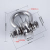 A heavy-duty 304 stainless steel pulley with a silent bearing shown in various dimensions.