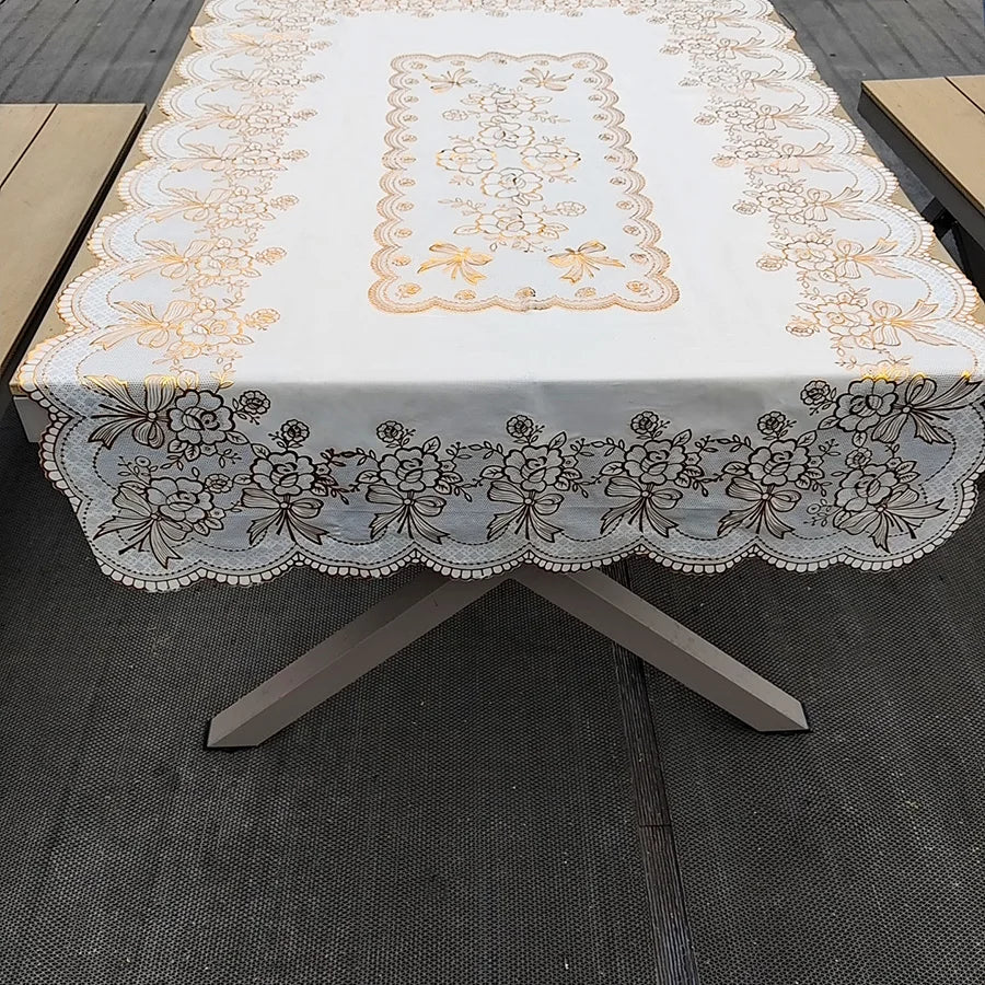 European-Style Waterproof Lace Tablecloth