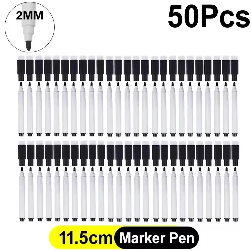Dry Erase Markers with Built-in Eraser Cap