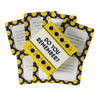 A stack of yellow and white cards with blue accents featuring the question Do you remember?
