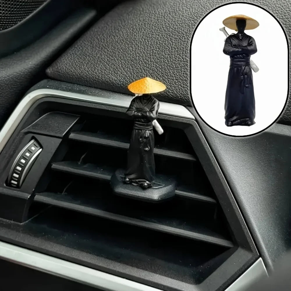 Mini Samurai Warrior Figurines (Set of 3) for Desk and Dashboard