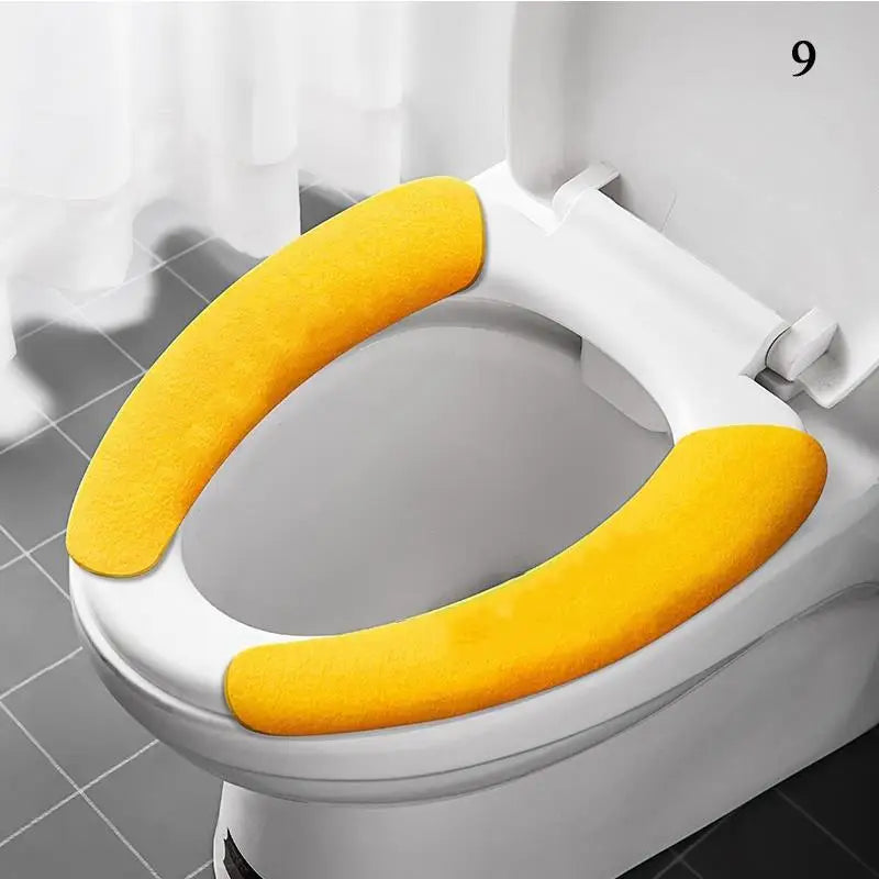 Plush Non-Slip Toilet Seat Cover Set – Washable & Eco-Friendly