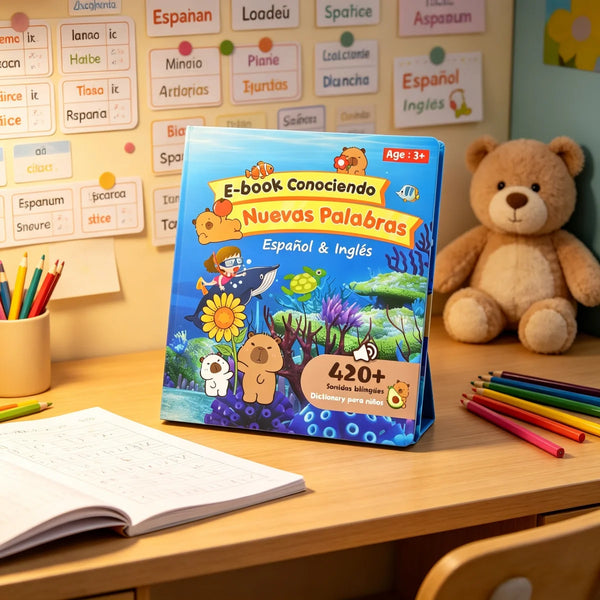 Bilingual Spanish-English Interactive Learning Book for Kids