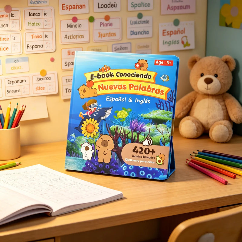 Bilingual Spanish-English Interactive Learning Book for Kids
