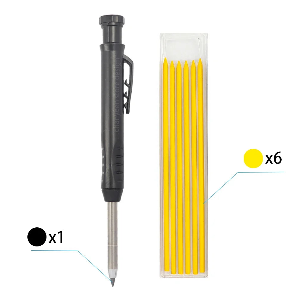 Precision Carpenter's Mechanical Pencil with Integrated Sharpener