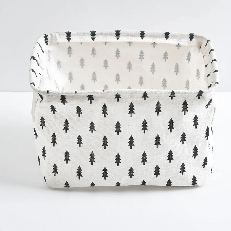 Foldable Canvas Storage Basket with Handles