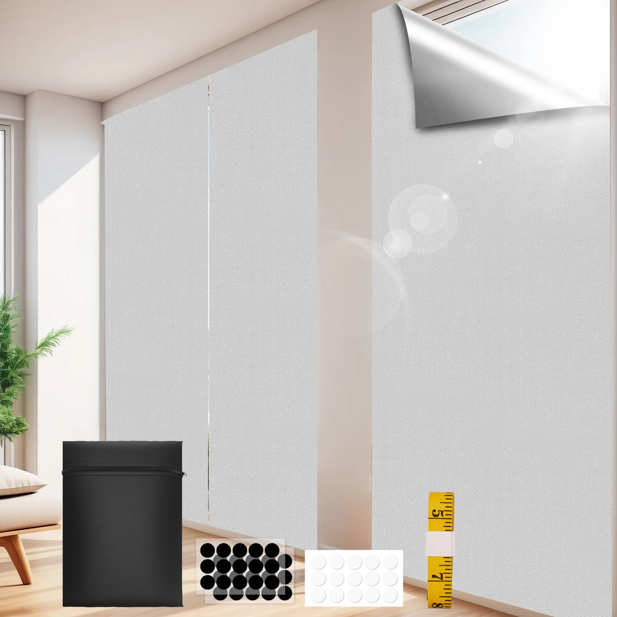 Portable Blackout Curtains with Easy-Cut Design for Any Window