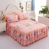 Floral Ruffle Bed Skirt with Matching Pillowcases
