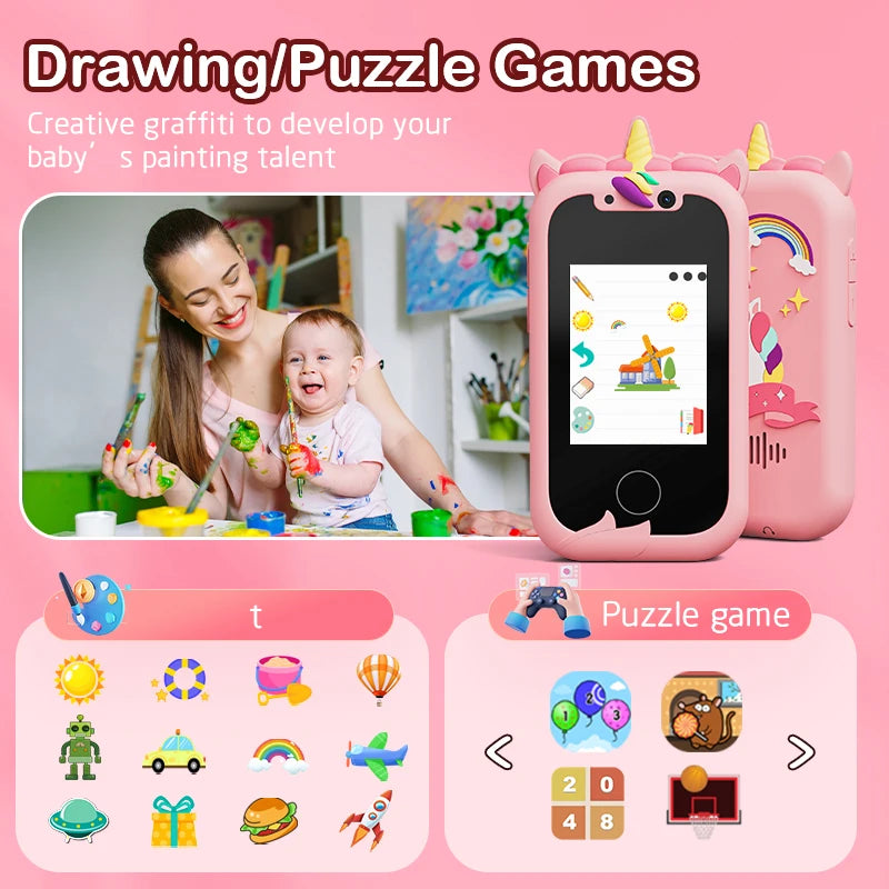 Kids' Learning Smartphone Toy with Camera & Games