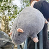 Cute Plush Mouse Backpack with Flower Design