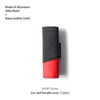 A black and red Alcantara grab handle cover for a car roof, part of the SPORT Series.
